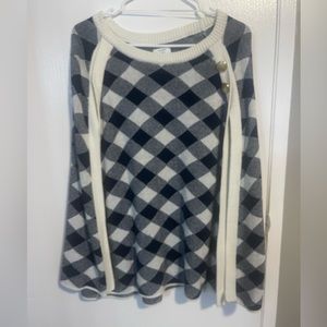 Navy Blue and Cream Crown & Ivy Cape with Gold Buttons - Size: One Size